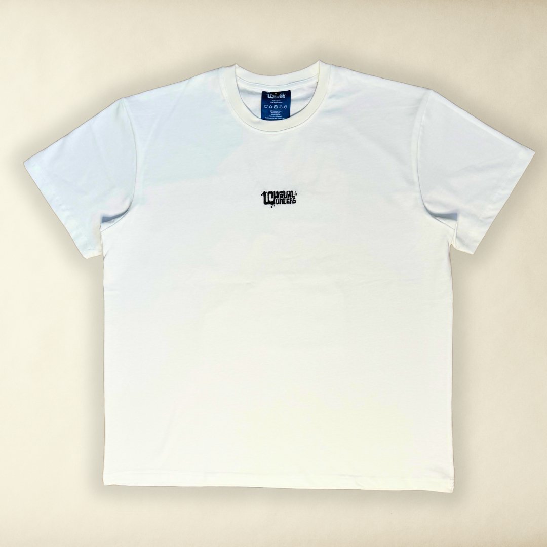 Summer T - Shirt With Printed Navy And Orange Sunset Graphic - Unusual Wonders